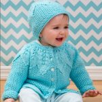 Star Bright Baby Cardigan and Hat Free Knitting Pattern