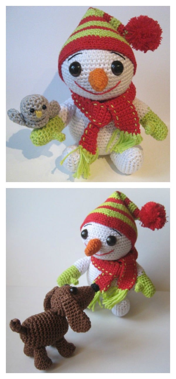 The little snowman Free Crochet Pattern