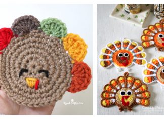 Turkey Coasters Free Crochet Pattern