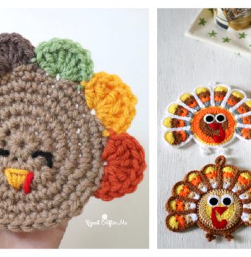 Turkey Coasters Free Crochet Pattern