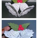 Christmas Bells and Holly Berry Free Crochet Pattern