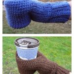 Crochet Beverage Cozy Mitt Free Pattern