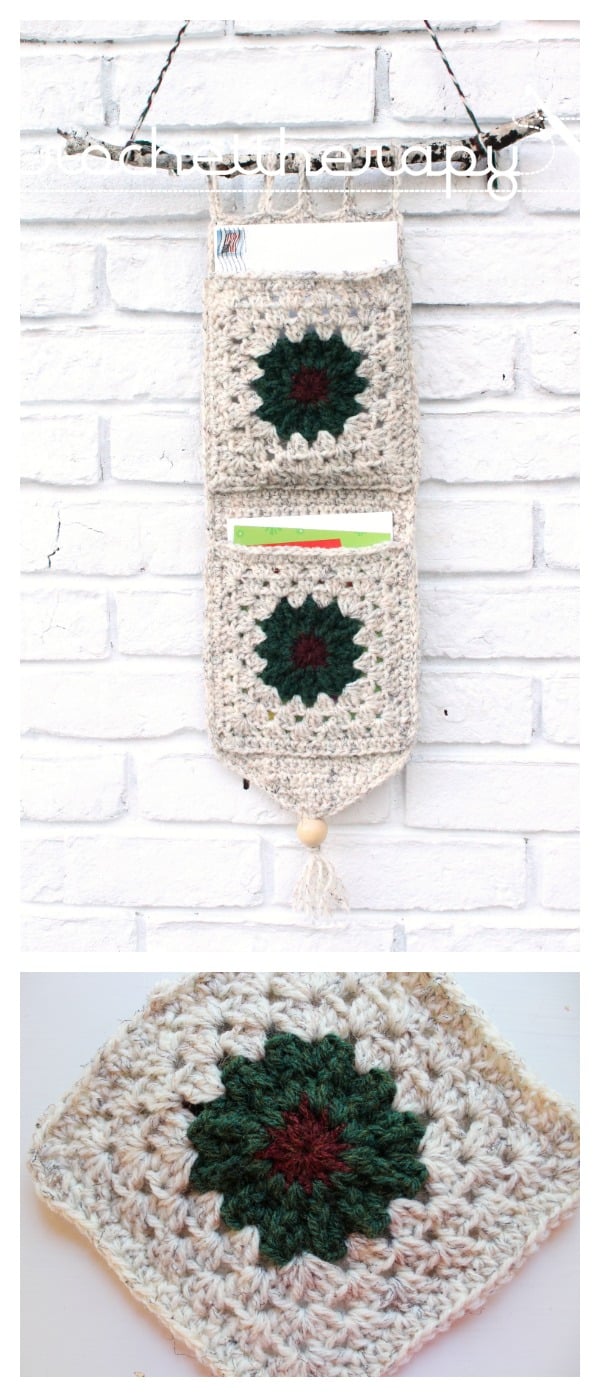 Crochet Cards Wall Organizer Free Pattern