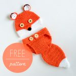 Crochet Cute Fox Baby Hat and Diaper Cover Free Pattern