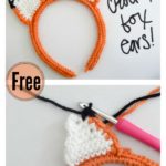 Crochet Fox Ear Headband Free Pattern