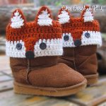 Crochet Fox Kids Boot Cuffs Free Pattern