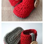 Crochet Huts Amore Baby Boots Free Pattern