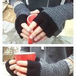 Crochet Men’s Fingerless Knight Gloves Free Pattern