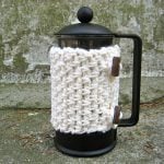 Crochet Mock Weave French Press Cozy Free Pattern