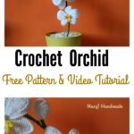 Crochet Orchid Flower Free Pattern and Video Tutorial