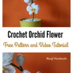 Crochet Orchid Flower Free Pattern and Video Tutorial