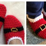 Crochet Santa Slipper Free Patterns