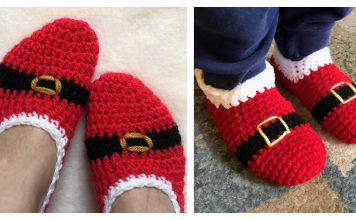Crochet Santa Slipper Free Patterns