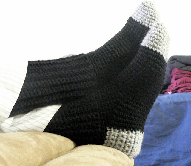 crochet sock pattern slippers socks patterns mens crocheted gift gifts knitting ravelry quick slipper norrad sue sewing sweater yarn gloves