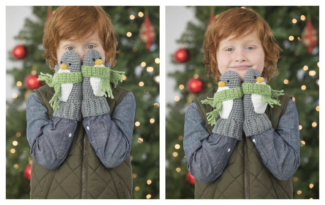 Cute Penguin Mittens Free Crochet Pattern