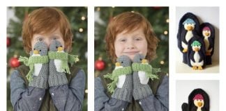 Cute Penguin Mittens Free Knitting and Crochet Patterns
