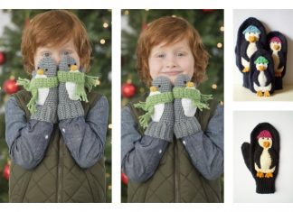 Cute Penguin Mittens Free Knitting and Crochet Patterns