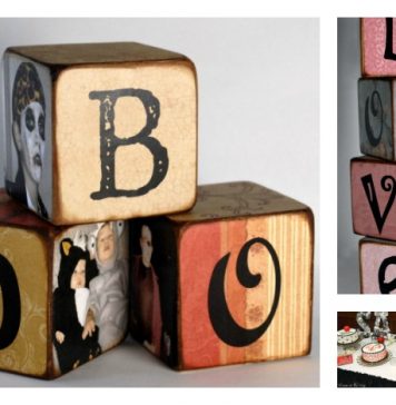DIY Family Memory Letter Blocks