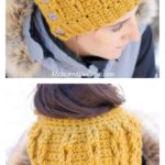 Faux Cabled Crochet Bun Beanie Free Pattern and Video Tutorial