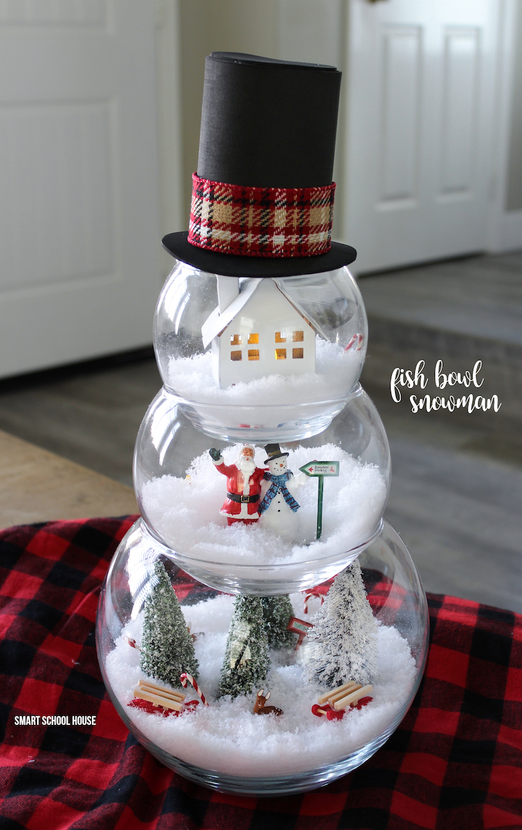 DIY Fish Bowl Snowman