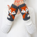 Foxy Fingerless Gloves Free Crochet Pattern