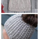 Malia Messy Bun Beanie Free Crochet Pattern