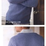 Men’s v-neck sweater free crochet pattern