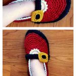 Mrs. Claus’ Ballet Slippers Free Crochet Pattern