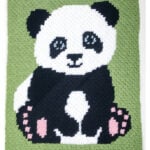 Panda C2C Baby Blanket Free Crochet Pattern