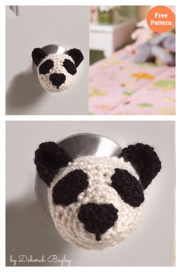 Panda Doorknob Cozy Free Crochet Pattern