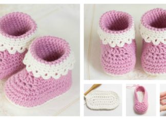 Pink Lady Baby Booties Free Crochet Patterns