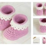 Pink Lady Baby Booties Free Crochet Patterns