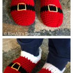 Santa Slippers Free Crochet Pattern