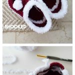 Santa Slippers Free Crochet Pattern