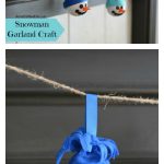 Snowman Garland Craft with Ceramic Christmas Bulbs