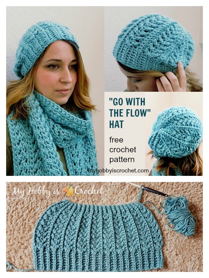 Go with Flow Hat Free Crochet Pattern