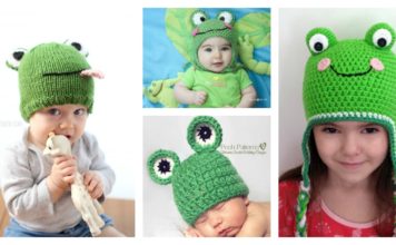 Adorable Frog Hat Free Knitting / Crochet Patterns