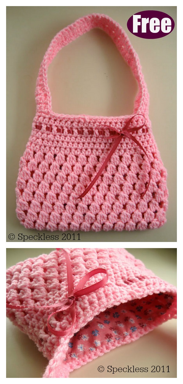 Bobble-licious Bag Free Crochet Pattern