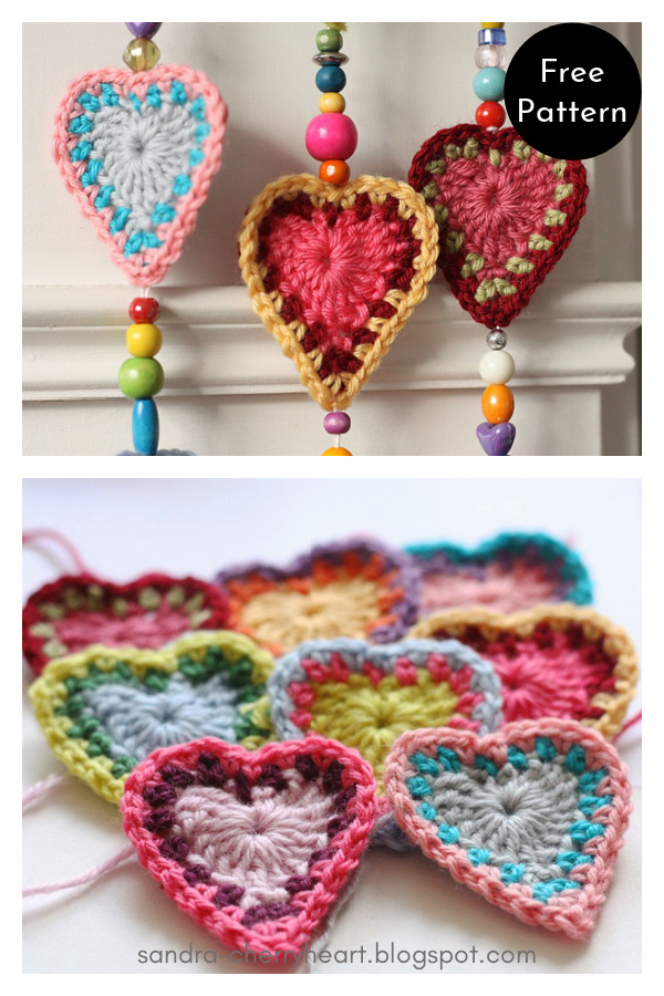Boho Hearts Free Crochet Pattern