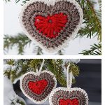 Bright Heart Ornaments Free Crochet Pattern