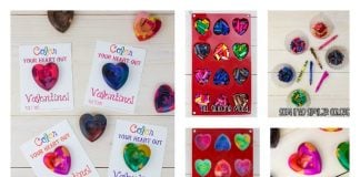 make heart-shaped crayons