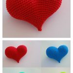 Crochet 3D Stuffed Pop Heart Free Pattern