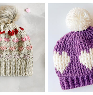 Crochet Adorable Heart Hat Free Patterns