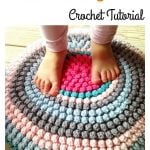 Crochet Bobble Stitch Rug Free Tutorial