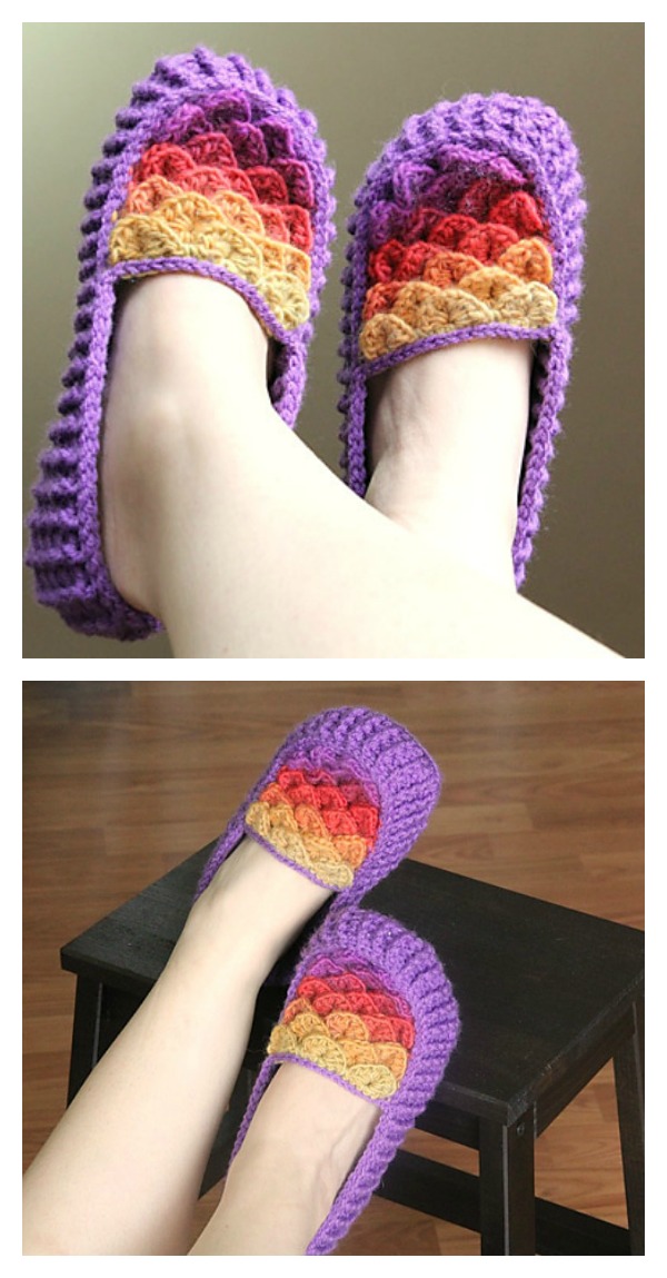 Crochet Crocodile Stitch Loafers Pattern