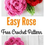 Crochet Easy Rose Free Pattern