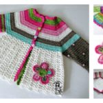 Crochet Flower Cardigan Sweater Free Pattern