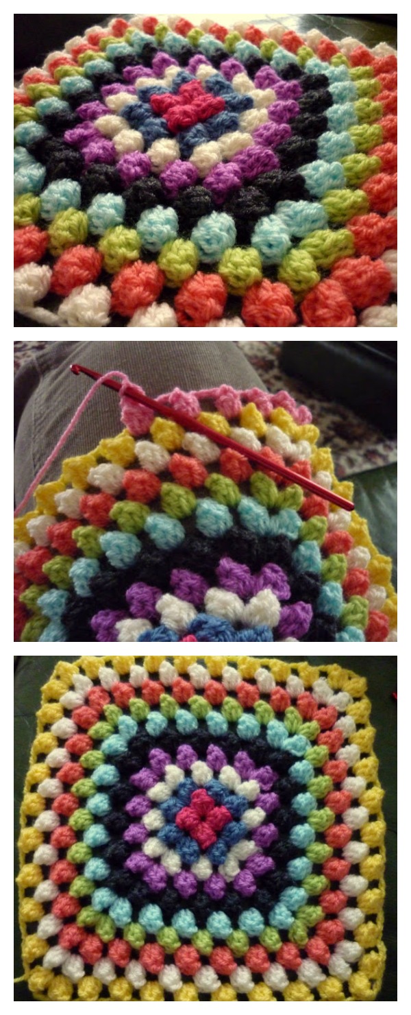 Crochet Granny Bobble Blanket Free Pattern