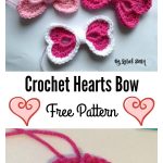 Crochet Hearts Bow Free Pattern