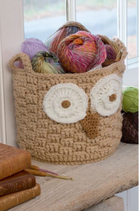 Crochet Hoot Owl Container Free Pattern and Video Tutorial